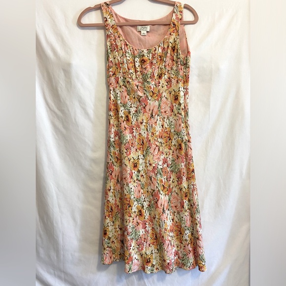 Ann Taylor LOFT sleeveless Dress, Size 0, warm Floral print - Picture 1 of 7
